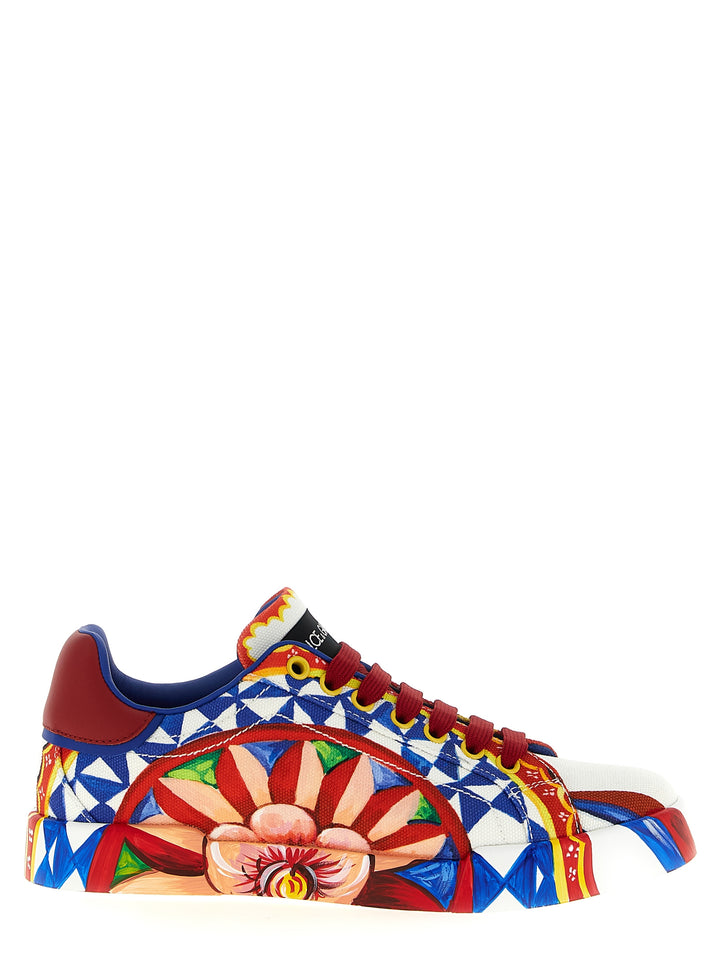 Dolce &amp; Gabbana Multicolor Cotton Low Top Sneakers