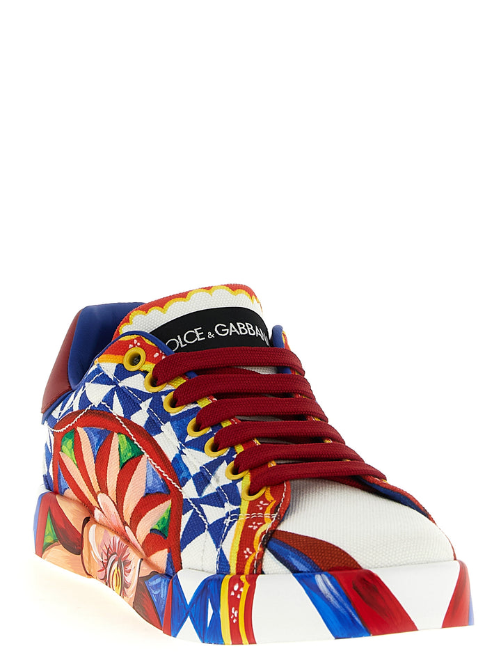 Dolce &amp; Gabbana Multicolor Cotton Low Top Sneakers