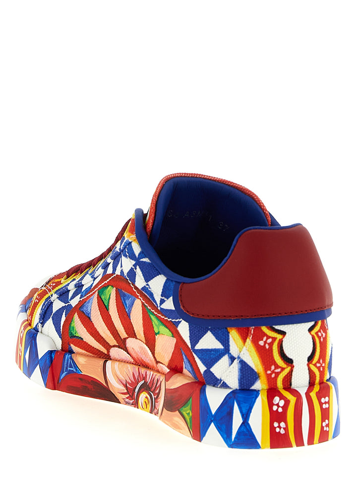 Dolce &amp; Gabbana Multicolor Cotton Low Top Sneakers