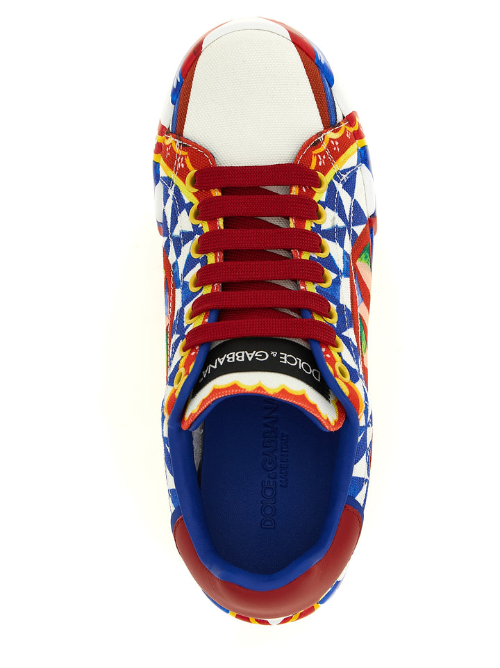 Dolce &amp; Gabbana Multicolor Cotton Low Top Sneakers