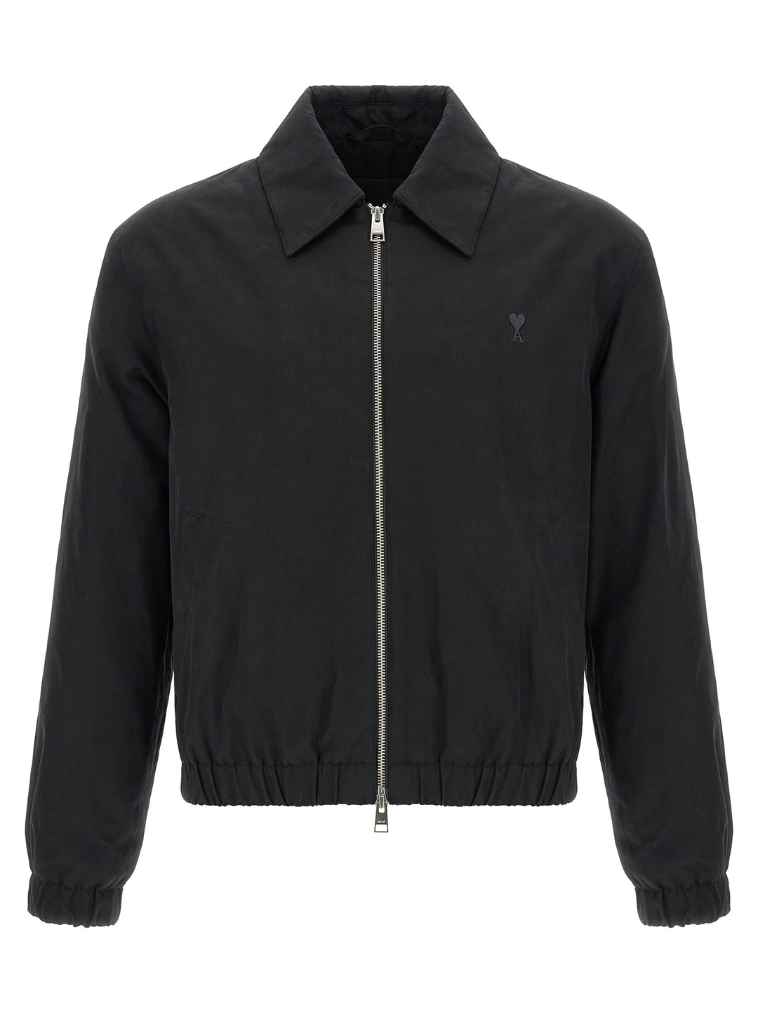 Ami Paris Black Cotton Bomber