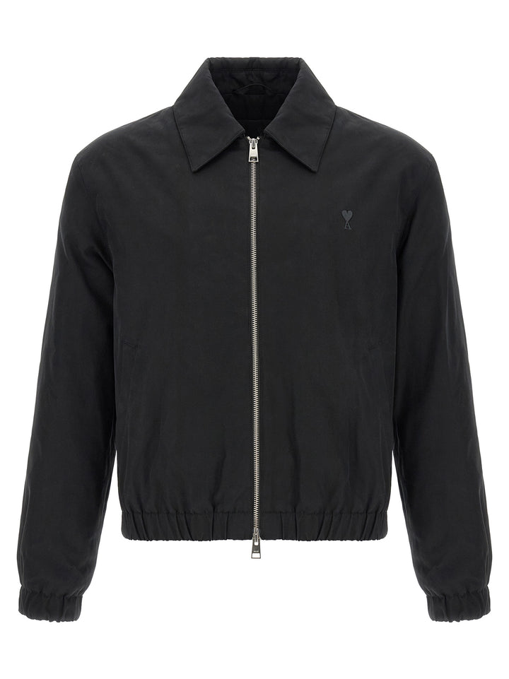 Ami Paris Black Cotton Bomber
