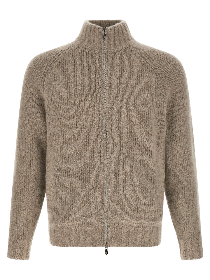 Brunello Cucinelli Beige Cashmere Cardigan