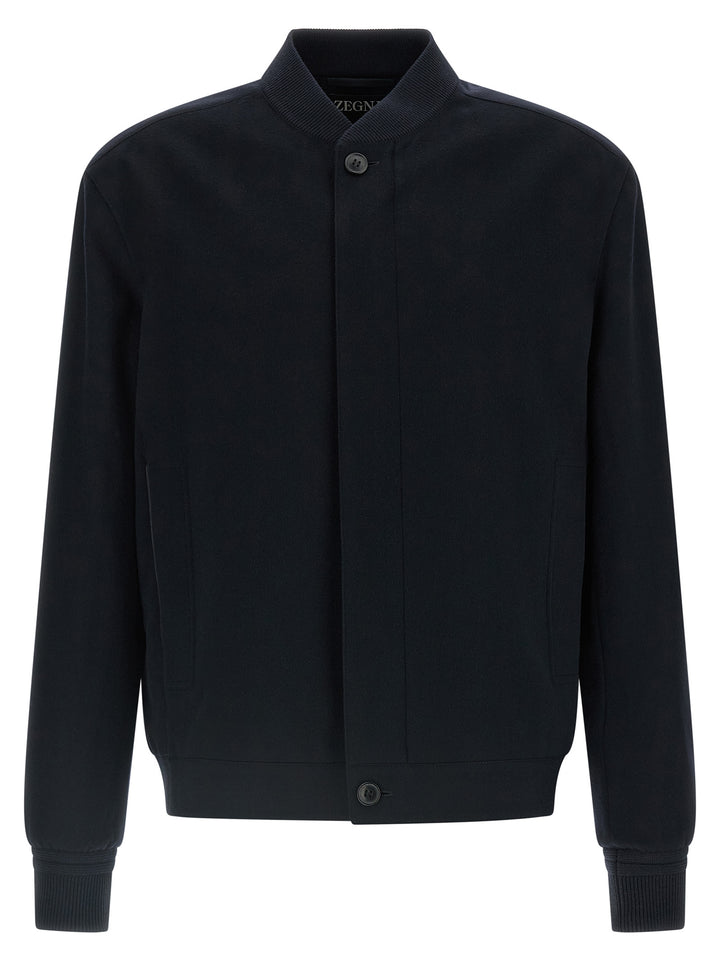ZEGNA Blue Cashmere Bomber