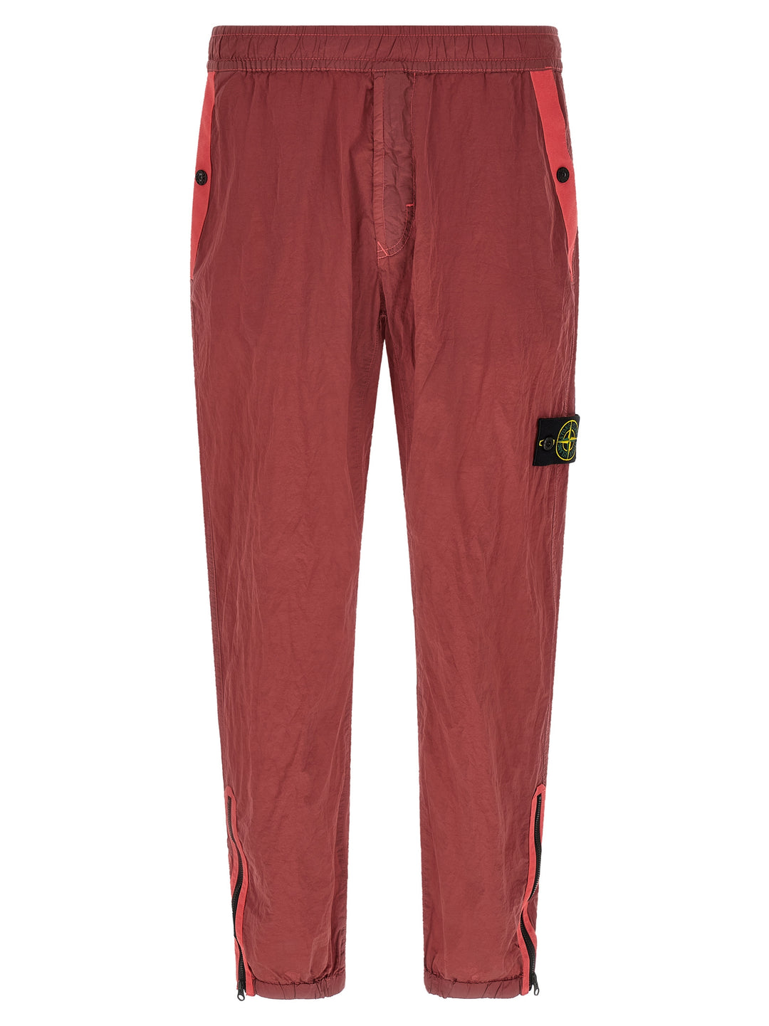 Stone Island Red Polyamide Joggers (Workout Pants)
