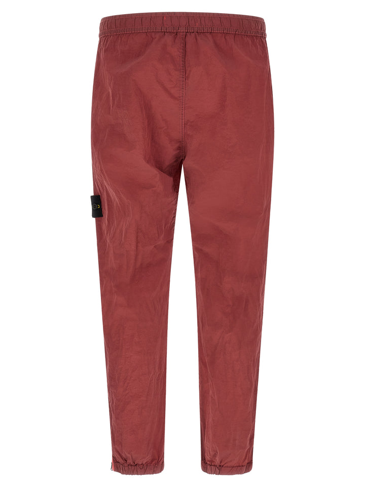 Stone Island Red Polyamide Joggers (Workout Pants)