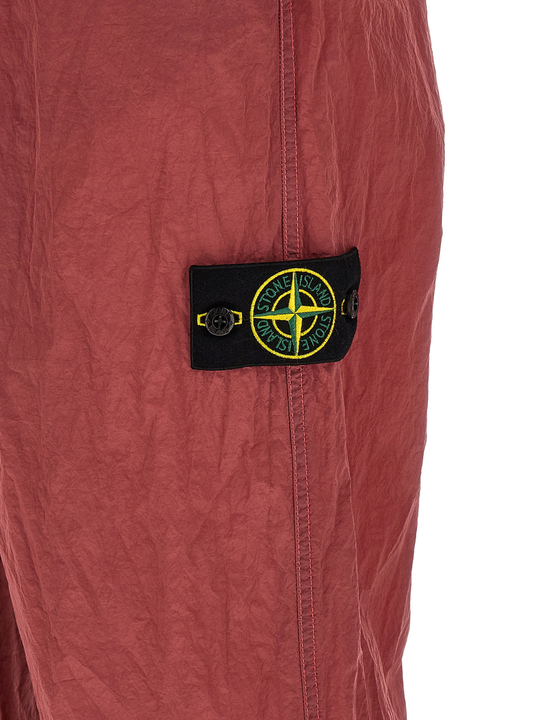 Stone Island Red Polyamide Joggers (Workout Pants)