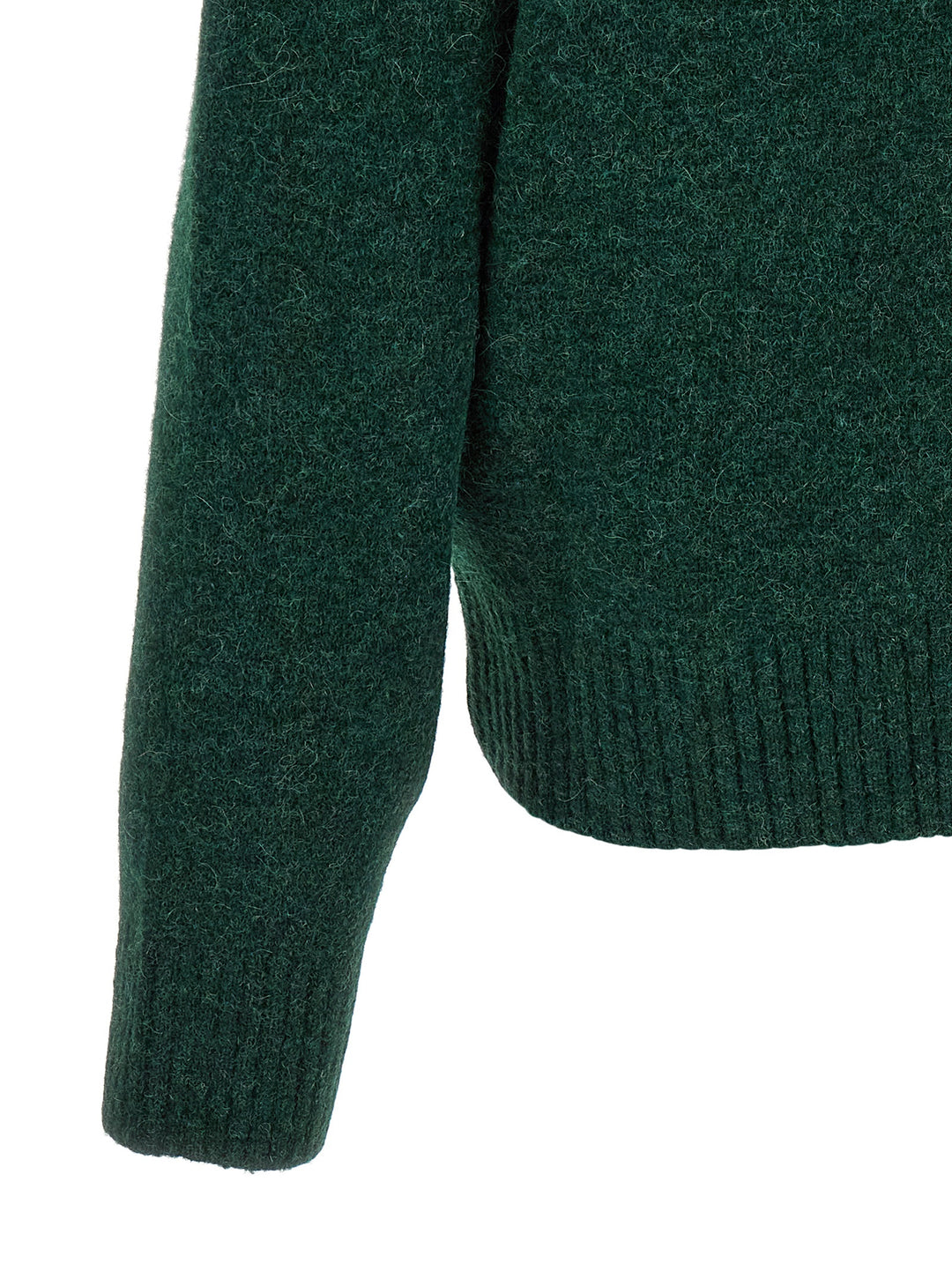Ami Paris Bicolor Alpaca Leather Cardigan