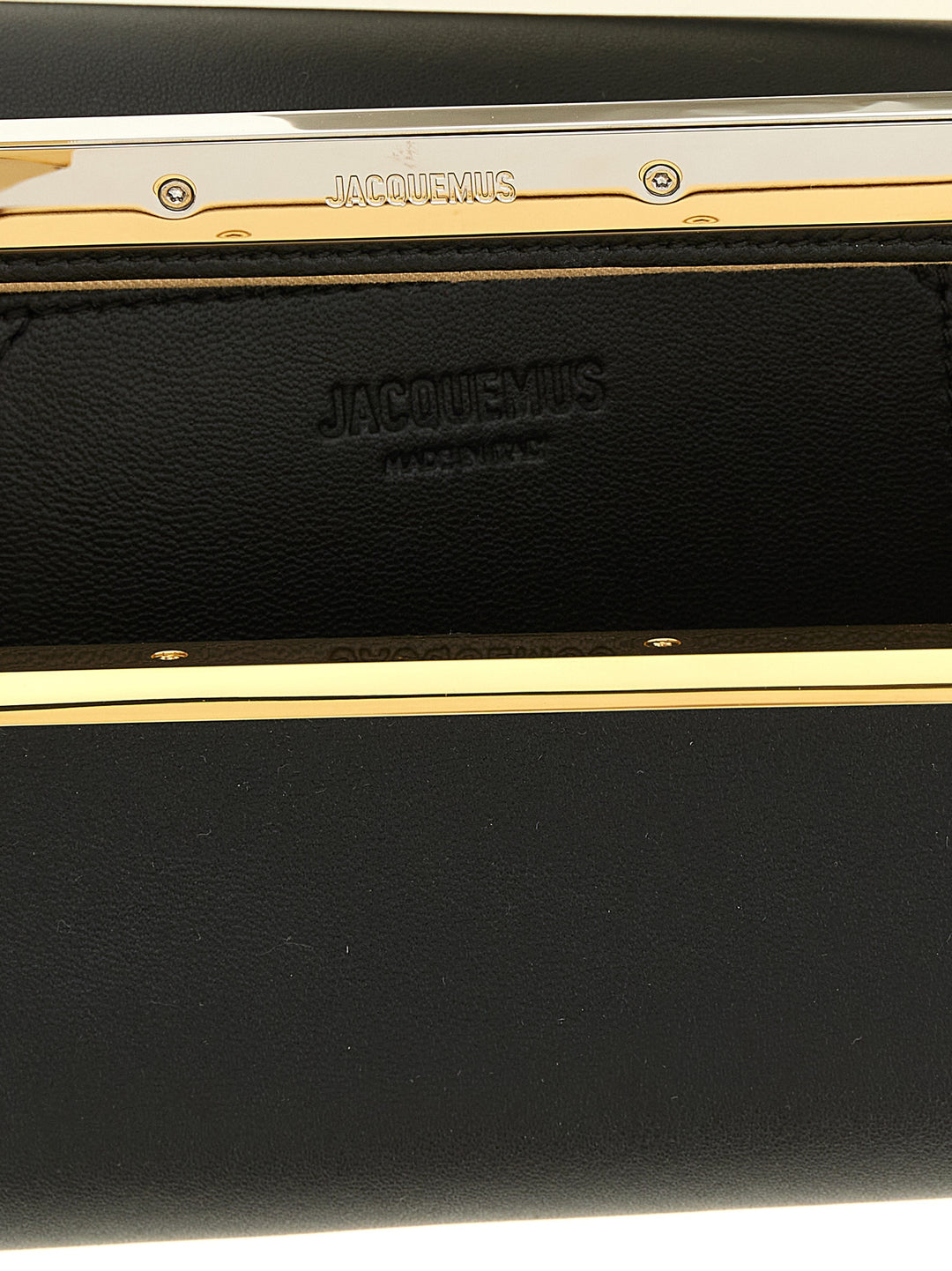 Jacquemus Black Lamb Leather Clutch Bag