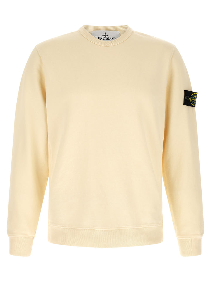 Stone Island White Cotton Sweatshirt