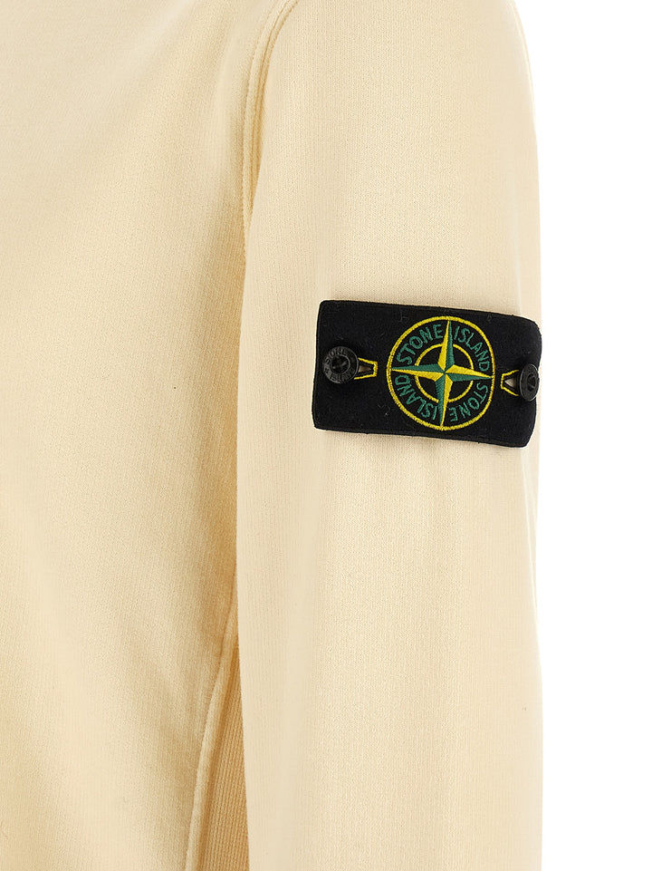 Stone Island White Cotton Sweatshirt