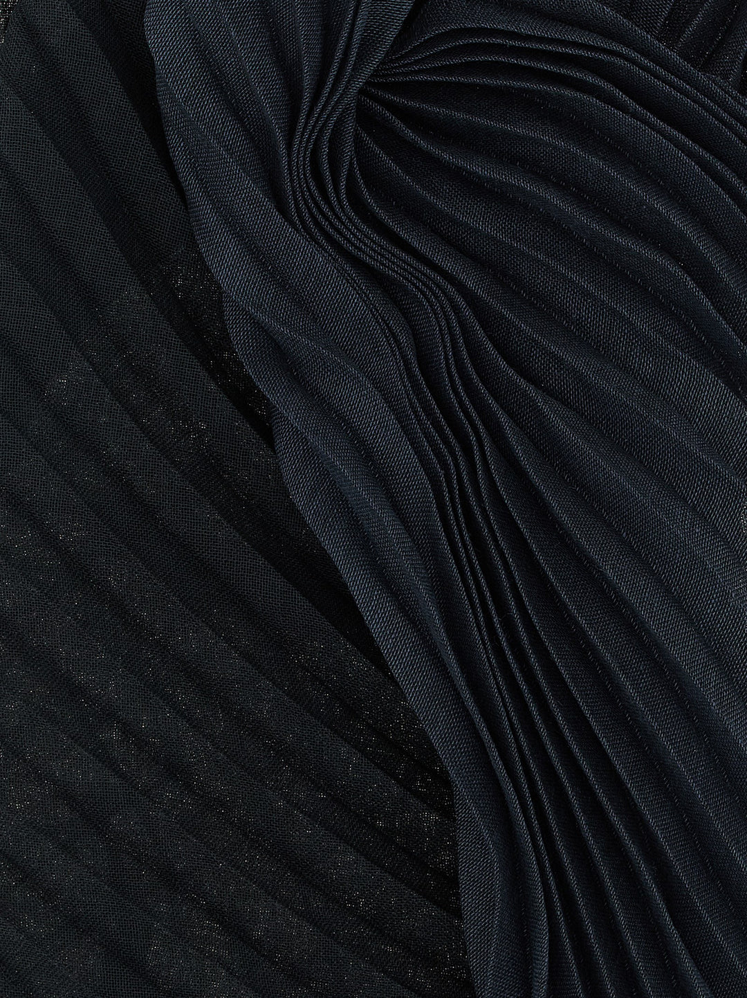 Issey Miyake Black Polyester Scarf