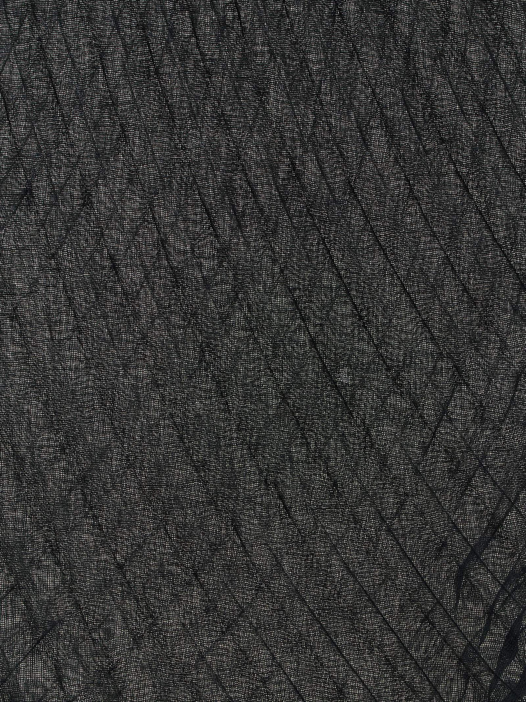 Issey Miyake Black Polyester Scarf