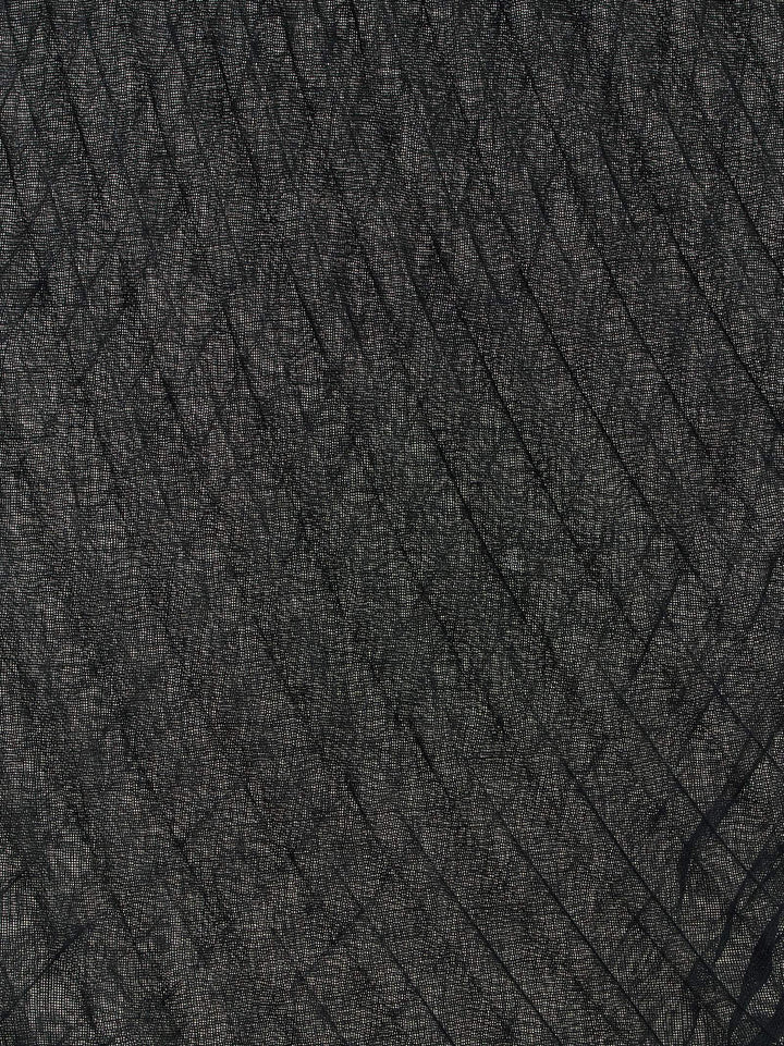 Issey Miyake Black Polyester Scarf