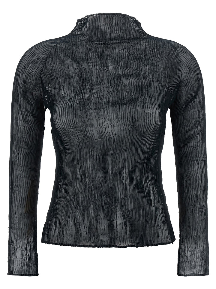 Issey Miyake Black Polyester Cardigan