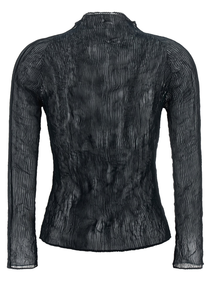 Issey Miyake Black Polyester Cardigan