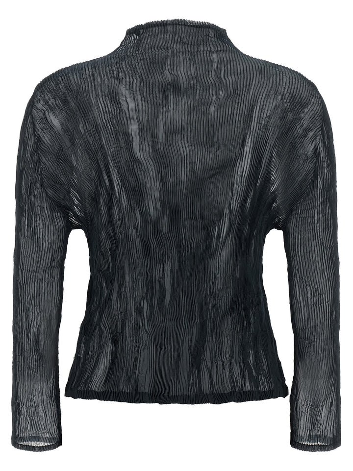 Issey Miyake Black Polyester Cardigan