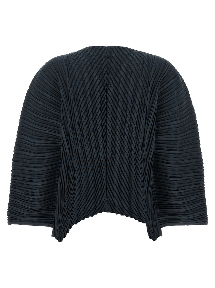 Issey Miyake Black Polyester Cardigan