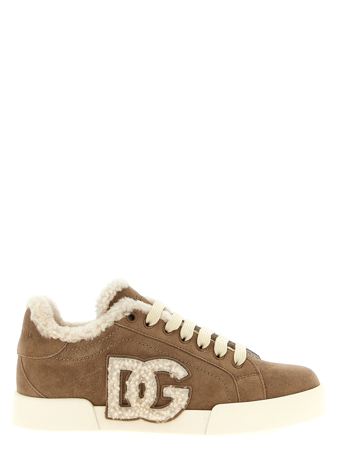 Dolce &amp; Gabbana Brown Lambskin Sneakers