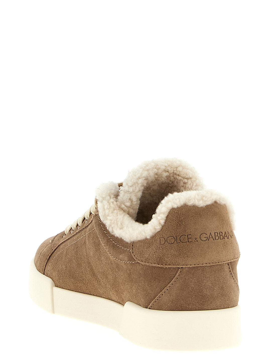 Dolce &amp; Gabbana Brown Lambskin Sneakers