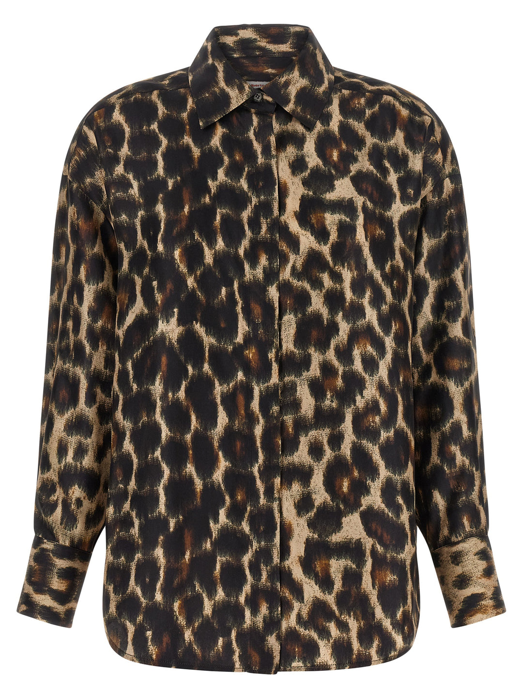 Alberto Biani Brown Silk Blouse