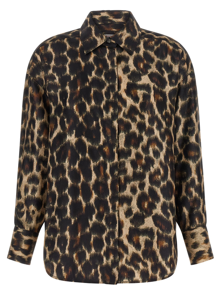 Alberto Biani Brown Silk Blouse