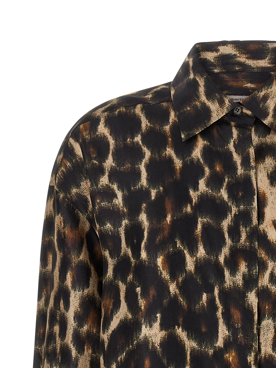 Alberto Biani Brown Silk Blouse