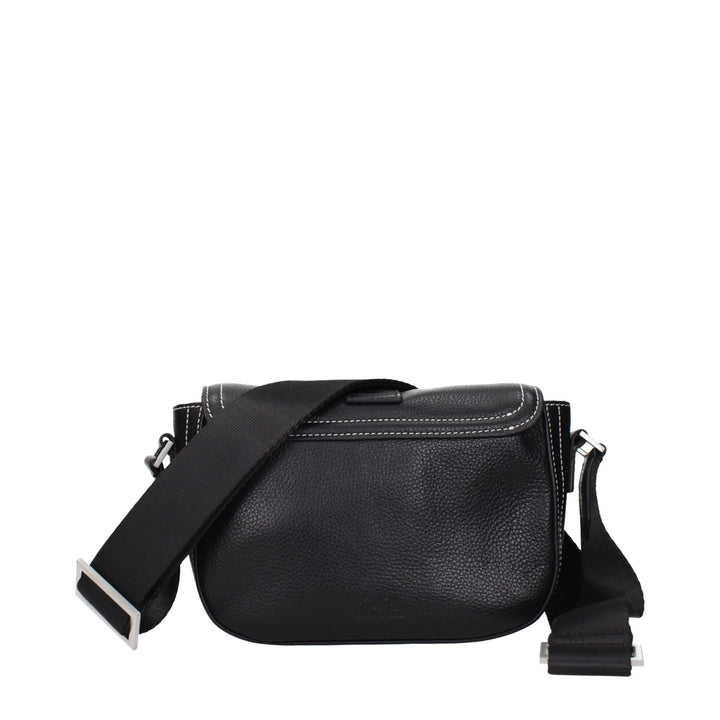 Karl Lagerfeld Black Leather Crossbody Bag