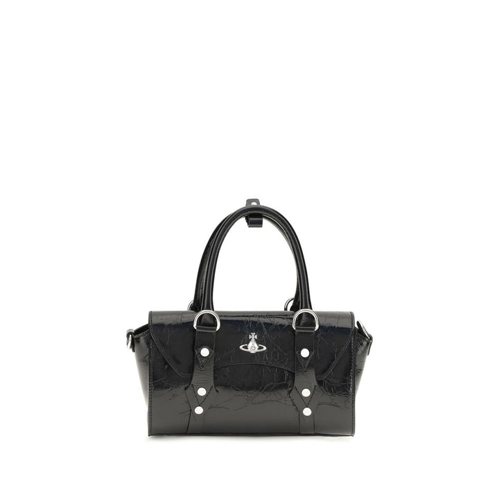 Vivienne Westwood Black Calf Leather Bos Taurus Shoulder Bag
