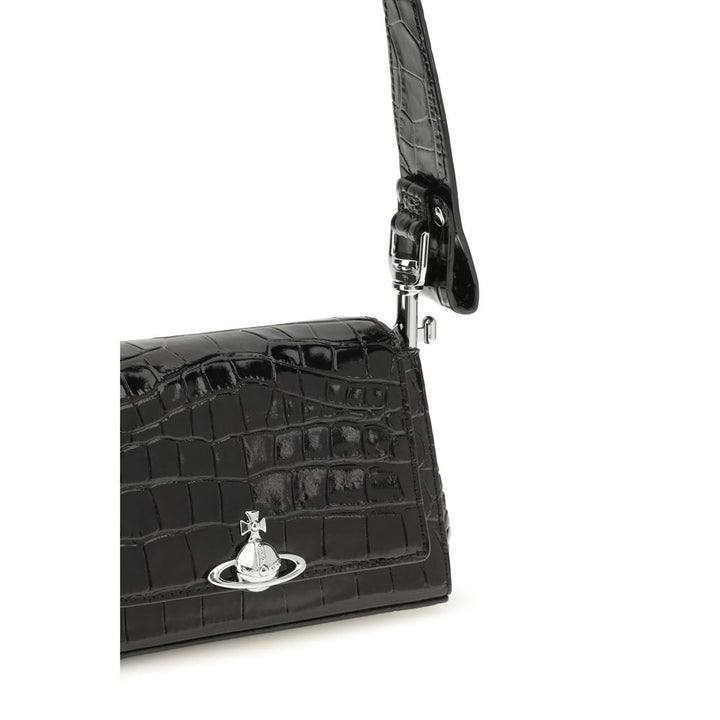 Vivienne Westwood Black Calf Leather Bos Taurus Handbag