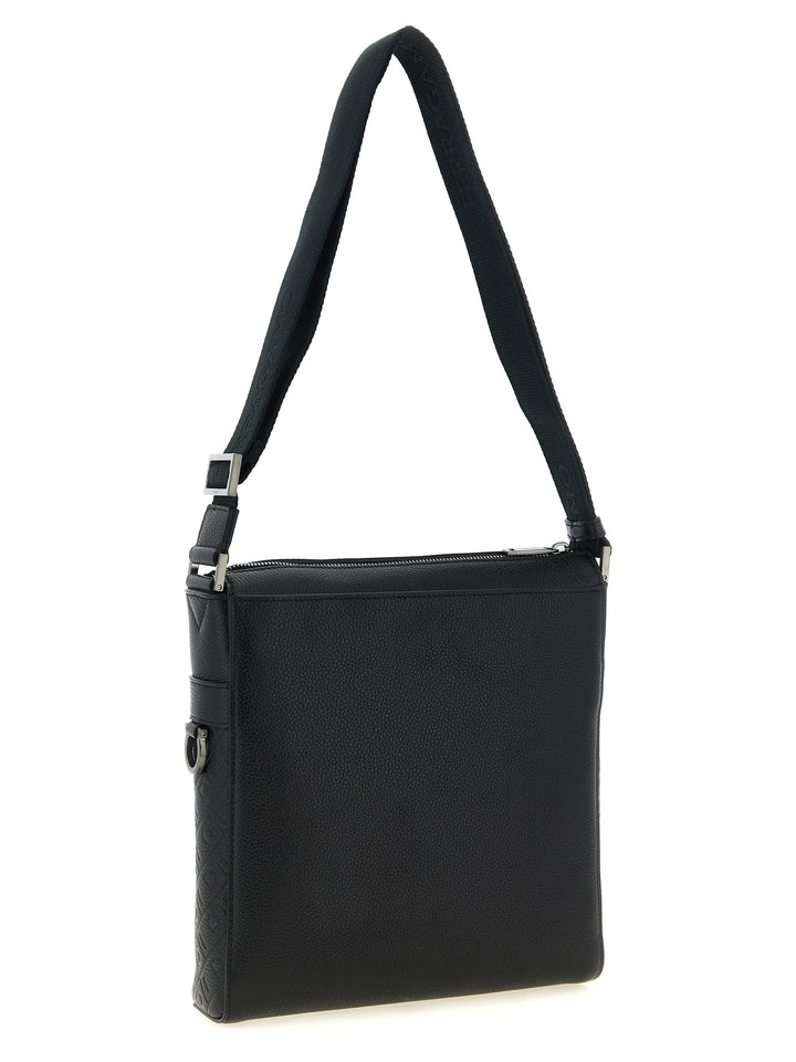 Ferragamo Black Calfskin Crossbody Bag