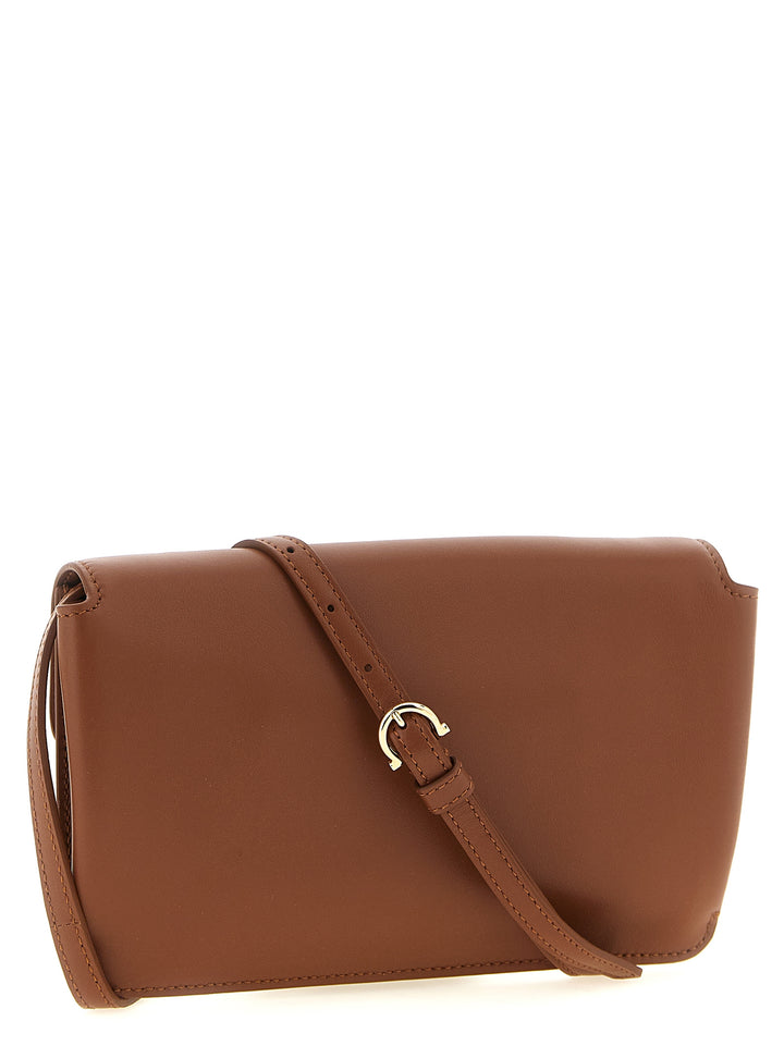 Ferragamo Brown Calfskin Clutch Bag