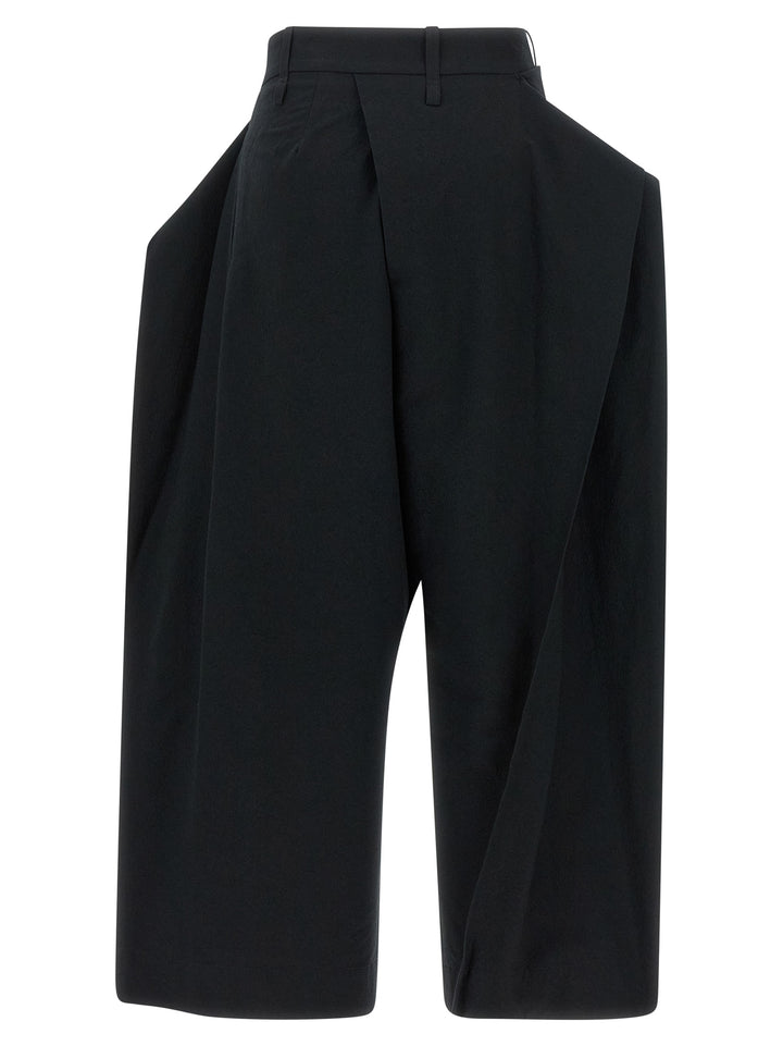 Issey Miyake Black Polyester Casual Pants