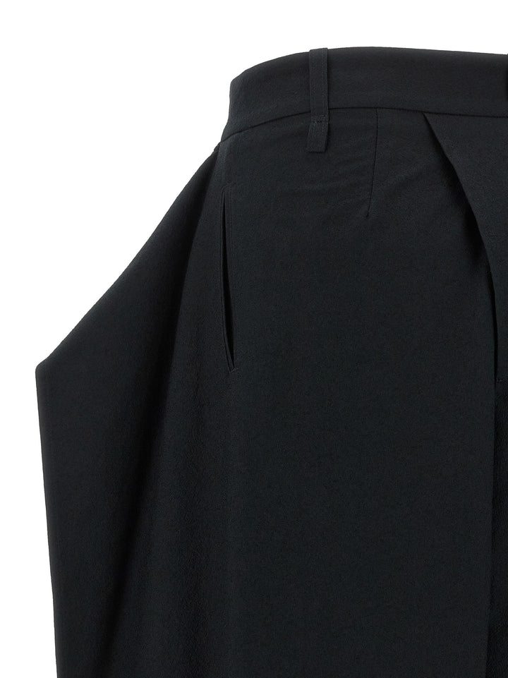 Issey Miyake Black Polyester Casual Pants