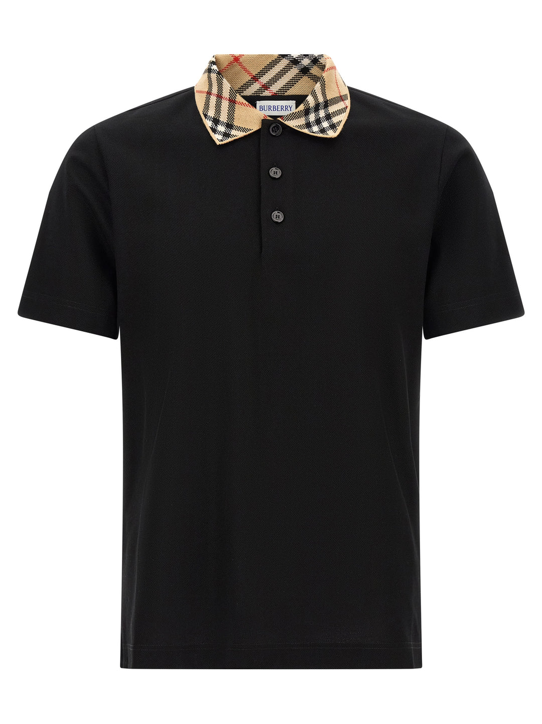 Burberry Black Cotton Polo Shirt