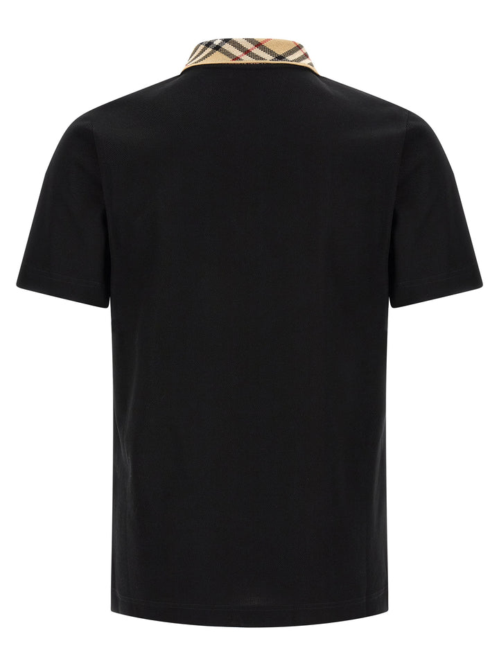 Burberry Black Cotton Polo Shirt