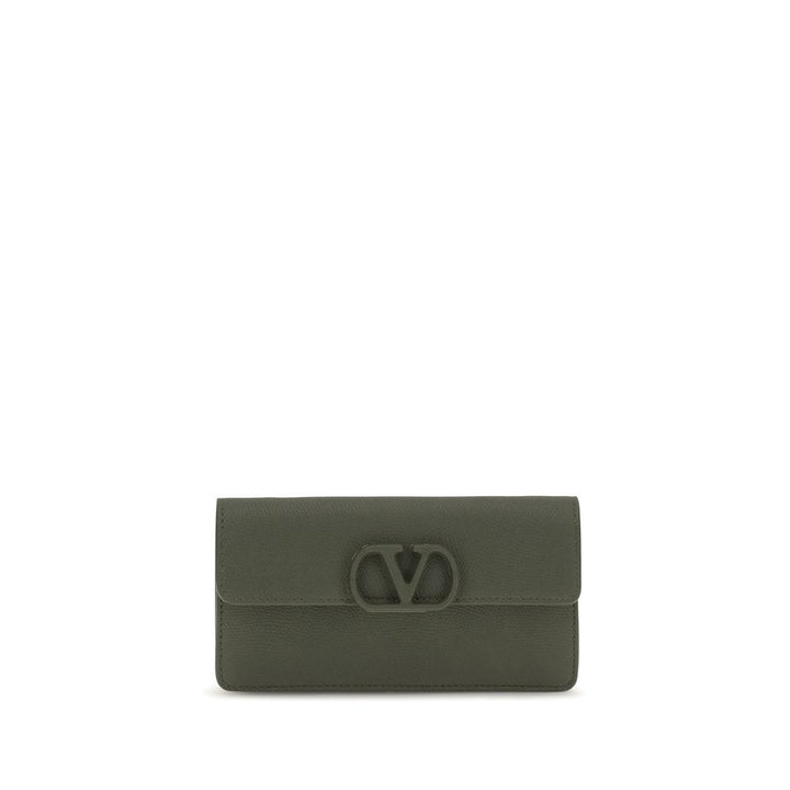 Valentino Garavani Bicolor Calf Leather Bos Taurus Wallet