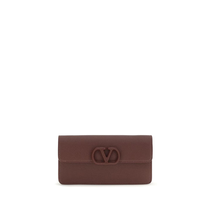 Valentino Garavani Brown Calf Leather Bos Taurus Wallet