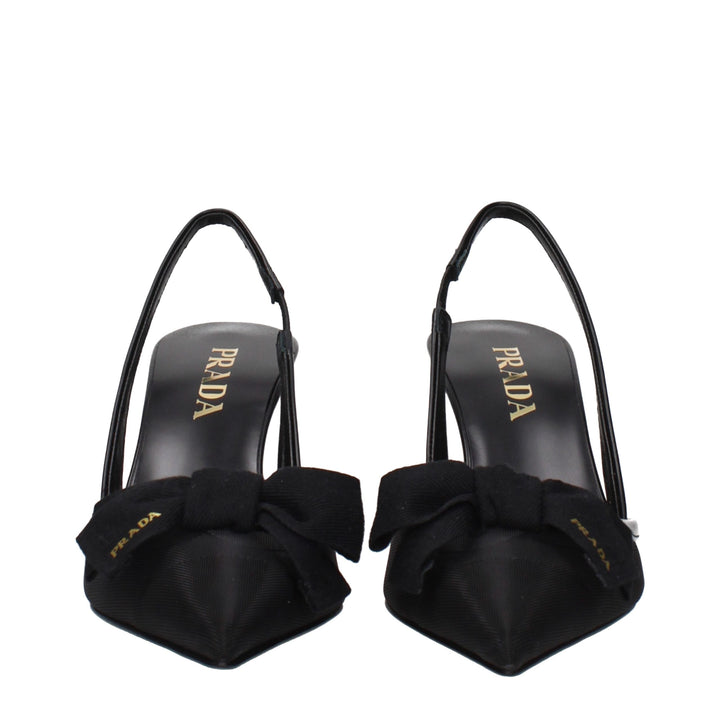 Prada Black Fibres High Heel Pumps