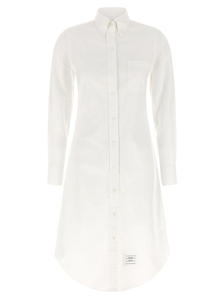 Thom Browne White Cotton Midi Skirt