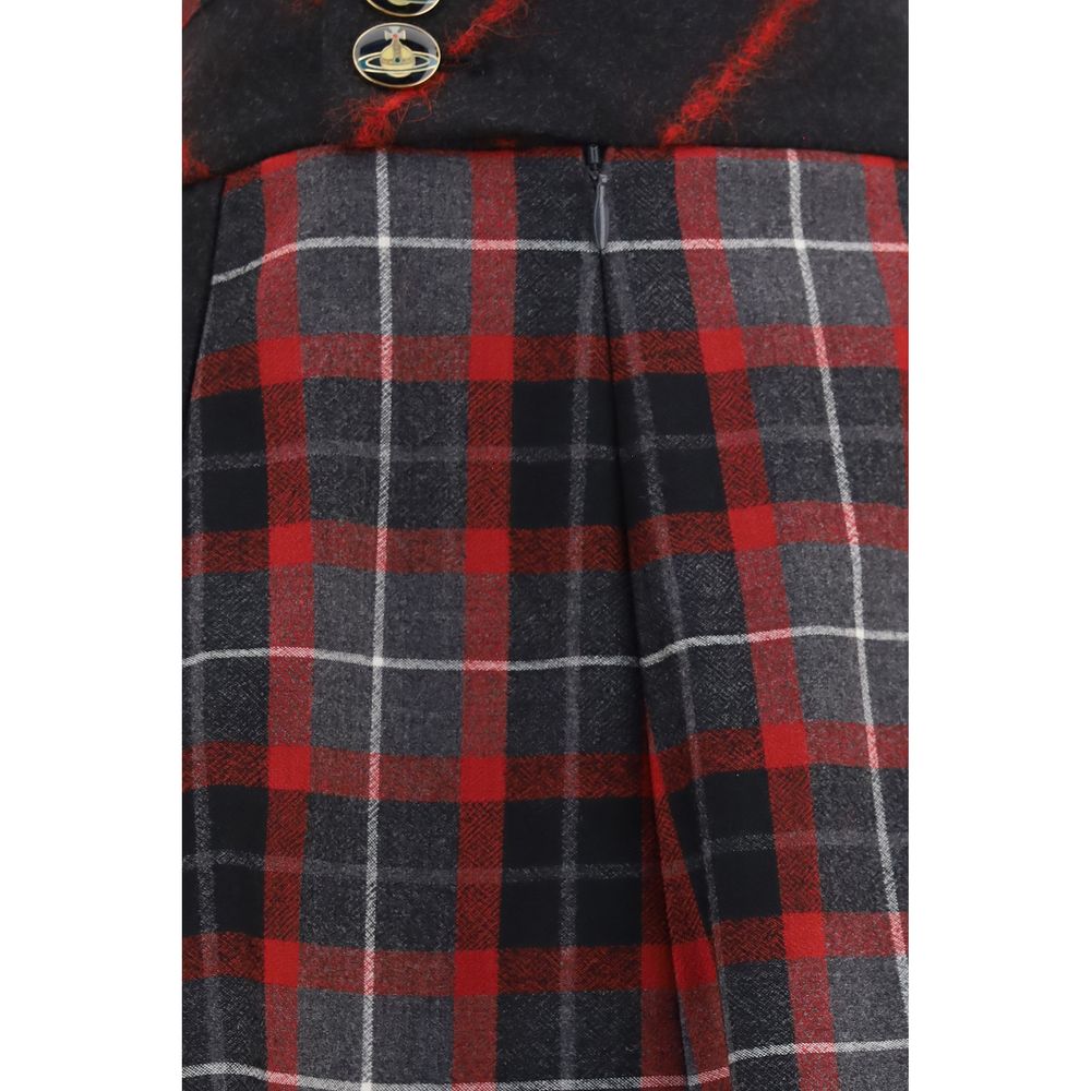 Vivienne Westwood Red Wool Oves Aries Mini Skirt