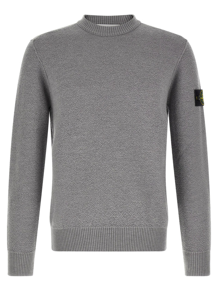 Stone Island Gray Virgin Wool Cardigan