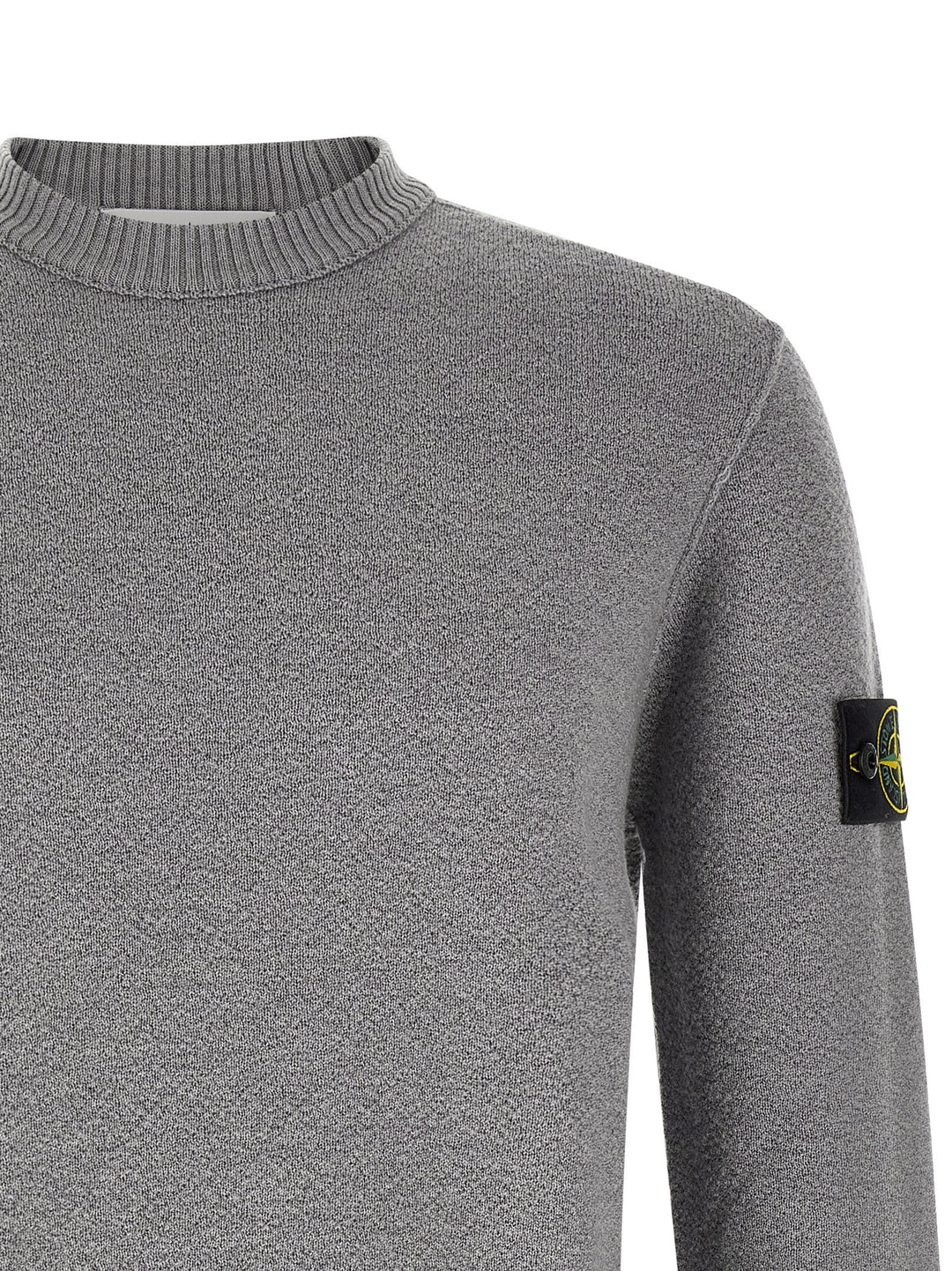 Stone Island Gray Virgin Wool Cardigan