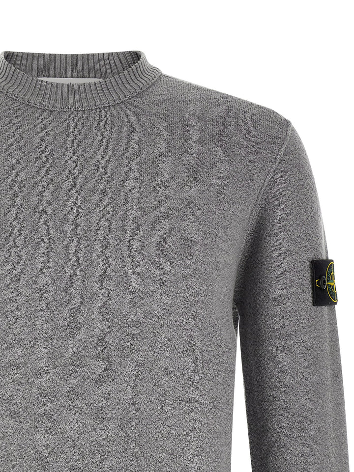 Stone Island Gray Virgin Wool Cardigan