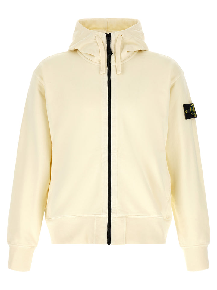 Stone Island White Cotton Sweatshirt