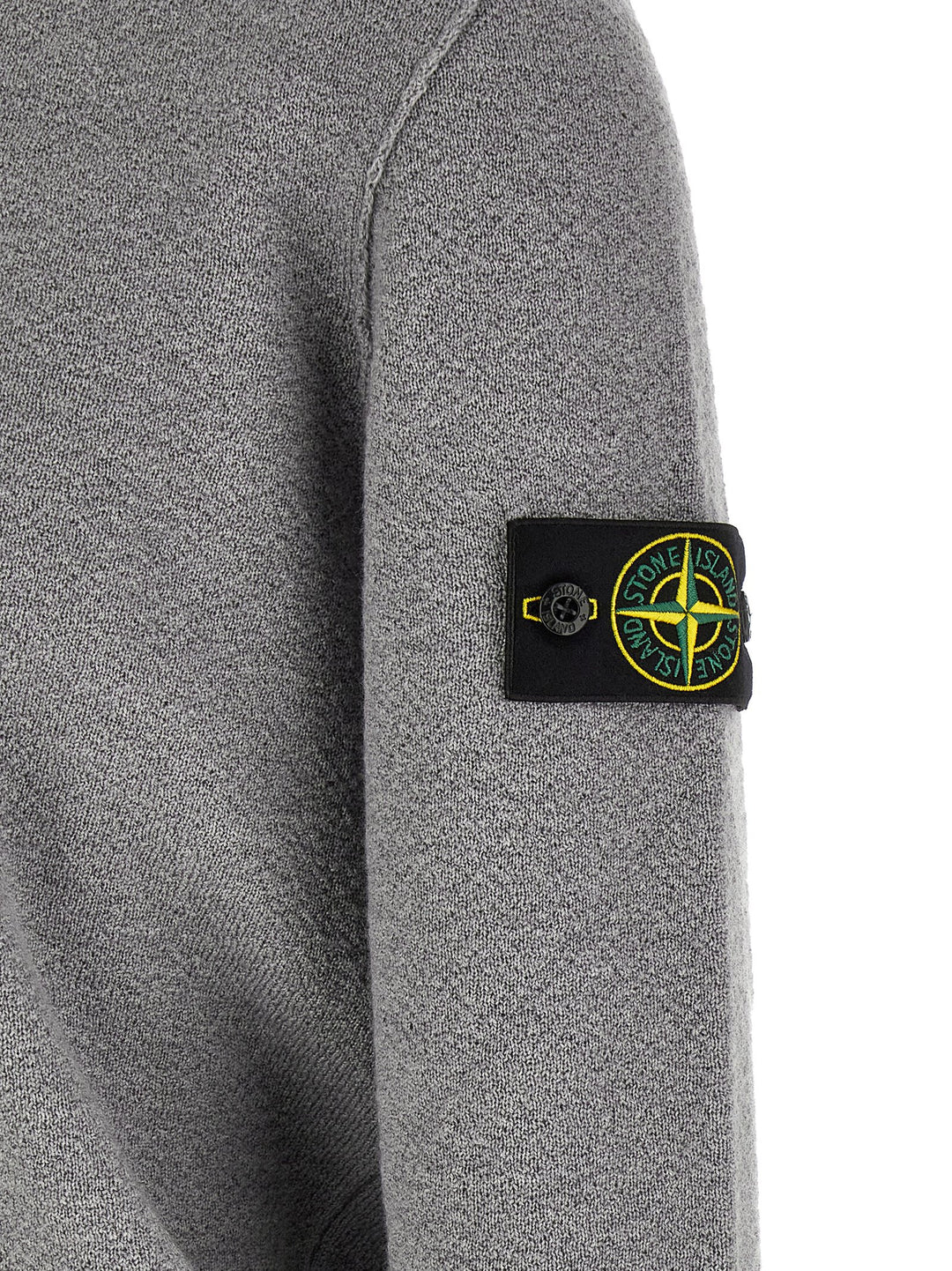 Stone Island Gray Virgin Wool Cardigan