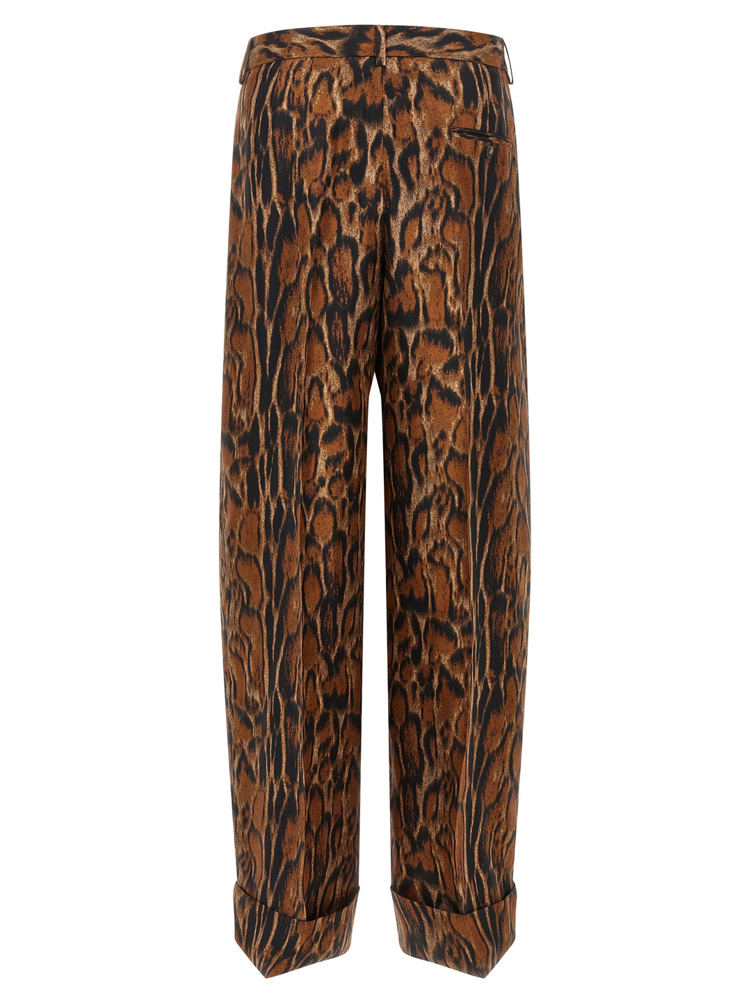 Alberto Biani Brown Silk Casual Pants