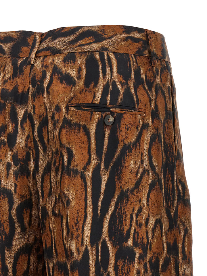 Alberto Biani Brown Silk Casual Pants