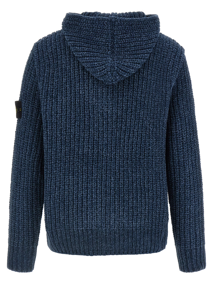 Stone Island Blue Cotton Cardigan