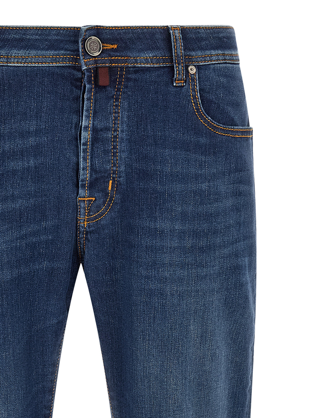 Jacob Cohen Blue Cotton Straight-Leg Jeans